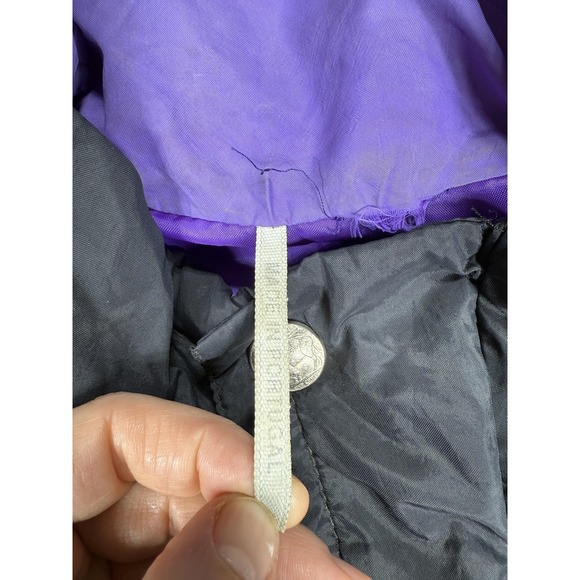 Vintage Luhta Jacket Mens 48 Large Gray Winterspeed Wolf Print Ski Puffer 90s - Picture 10 of 16